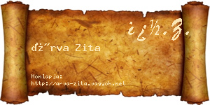 Árva Zita névjegykártya