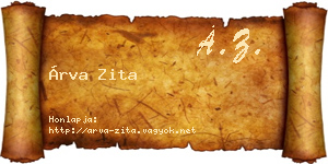 Árva Zita névjegykártya